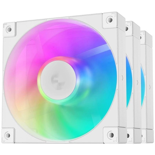 Вентилятор DEEPCOOL FD12 ARGB WH-3 in 1 120x120x25мм (PWM, ARGB, белый, 400-2050об/мин) Color BOX