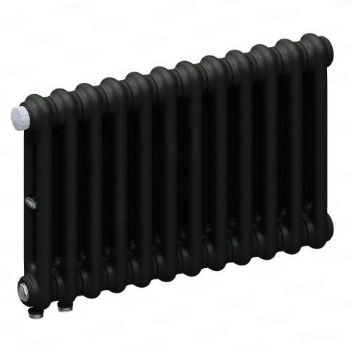 Стальной трубчатый радиатор Rifar Tubog 2037/12 нижнее подключение DV1 черный янтарь матовый