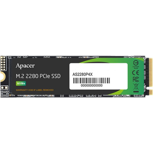 SSD Apacer AS2280P4X (AP256GAS2280P4X-1) 256Gb M.2 2280 PCIe Gen3x4, R2100/W1700 Mb/s, 3D Nand, MTBF 1.8M, NVMe, 100TBW, Retail
