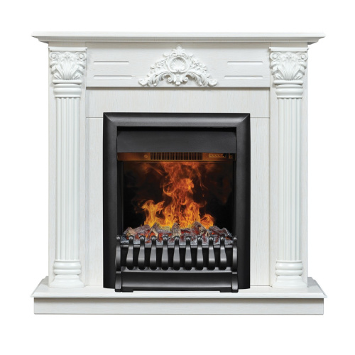 Электрокамин RealFlame Stefania WT белое золото с очагом 3D Oregan
