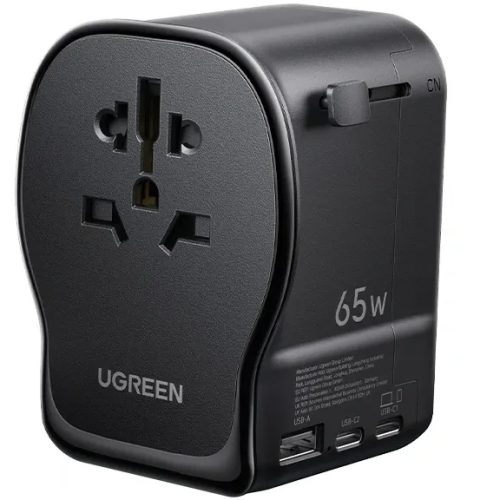 Переходник питания UGREEN S550 (55001) 65W Universal Travel Adapter Black