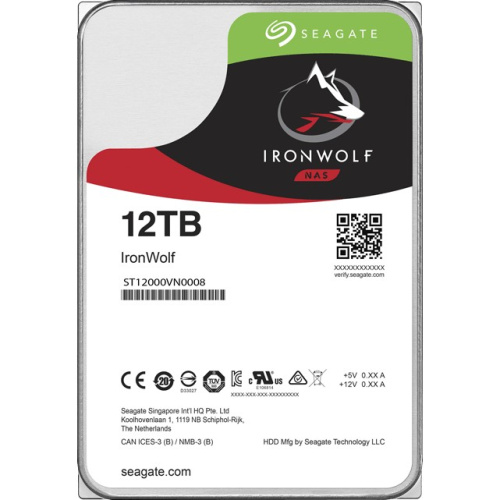 HDD Seagate Original Sata3 12Tb ST12000VN0008 Ironwolf (7200rpm) 256Mb 3.5"