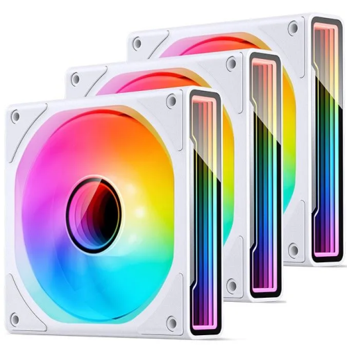 Вентилятор JONSBO ZK-120W(3 in 1) White 120х120х25мм (ARGB LED, 800-2200об/мин, белый) Retail