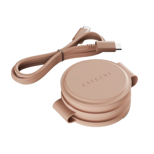 Зарядное устройство Satechi ST-QTG31R Qi2 OntheGo 3-in-1 Wireless Charger нежно-розовый