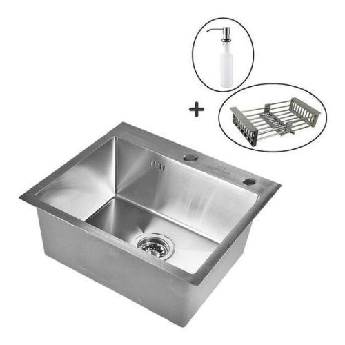 Кухонная мойка Wisent WS36050 Satin с коландером, дозатором и сифоном