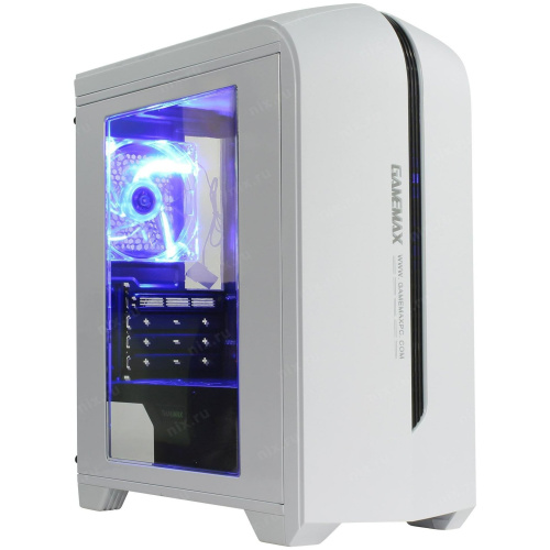 Корпус GameMax Centauri WB H601 mATX, white, w/o PSU, w/1xUSB3.0+1xUSB2.0+HD-Audio, w/1x12mm FRGB fan