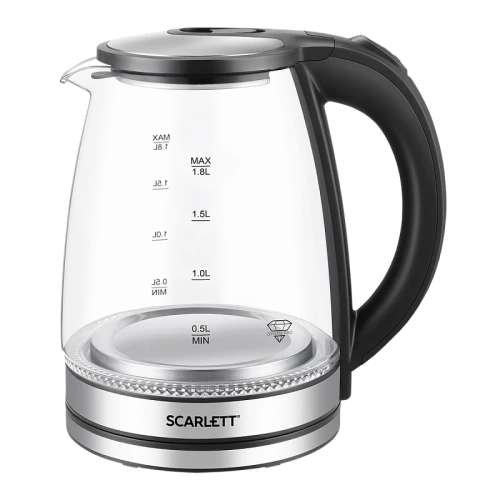 Электрочайник Scarlett SC-EK27G103 сталь и черный