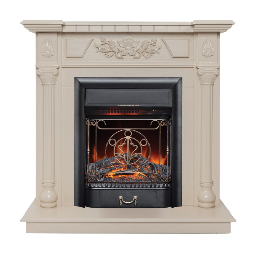 Электрокамин RealFlame Dacota WT белый дуб с очагом Majestic Lux Black RC