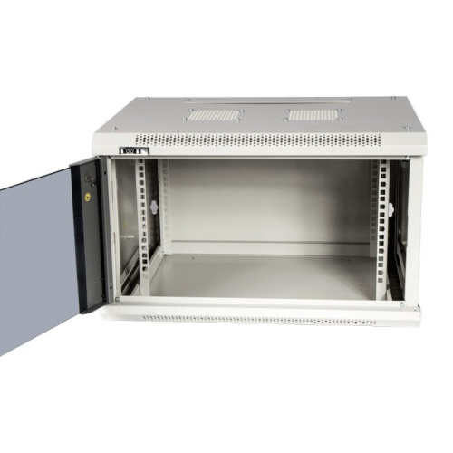 Шкаф коммутационный Lanmaster TWT-CBWPG-6U-6X4-GY 6U 600x400мм пер.дв.стекл 60кг серый