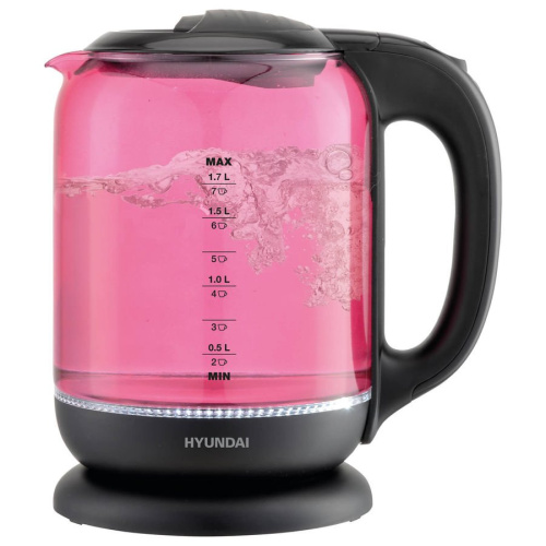 Чайник Hyundai HYK-G4808 малиновый/черный