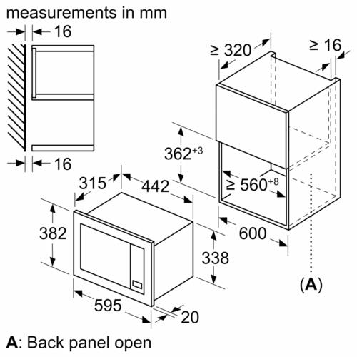 Встраиваемая микроволновая печь Bosch BEL623MD3 серый