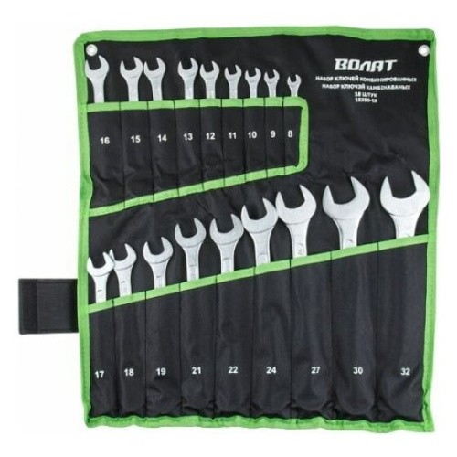 Набор ключей комбинированных ВОЛАТ 15350-18 8-32 мм 18 предметов