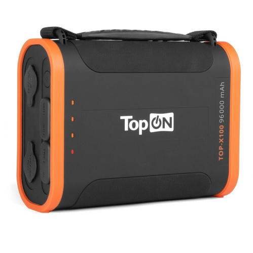 Power Bank TOPON TOP-X100, 96000мAч черный/оранжевый