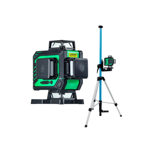 Лазерный уровень INSTRUMAX Greenliner 4-360 (IM0159) + штатив-штанга элевационный lp-300 в комплекте с треногой (3 м)