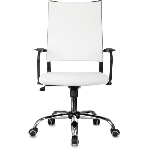 Кресло руководителя Бюрократ CH Balance SL W-PU L Line белый экокожа крестов. металл хром