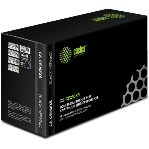 Картридж лазерный Cactus CS-CE255XS CE255X черный (12500стр.) для HP LJ P3015