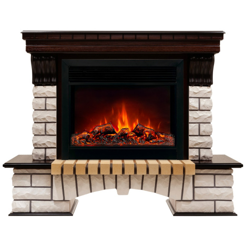 Электрокамин RealFlame Country 26 AO античный дуб с очагом Moonblaze