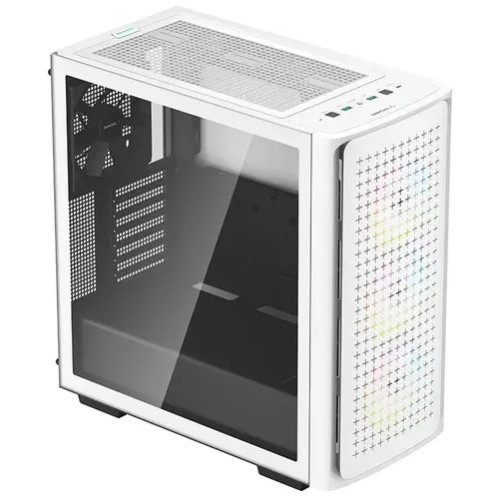 Корпус Deepcool CK560 WH без БП (R-CK560-WHAAE4-G-1), боковое окно (зак. стекло), 3xARGB LED 120мм, 1x140мм, белый, ATX