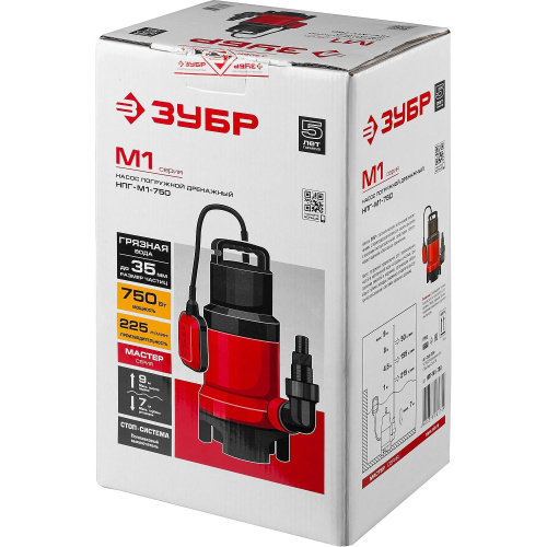 Насос дренажный Зубр НПГ-М1-750