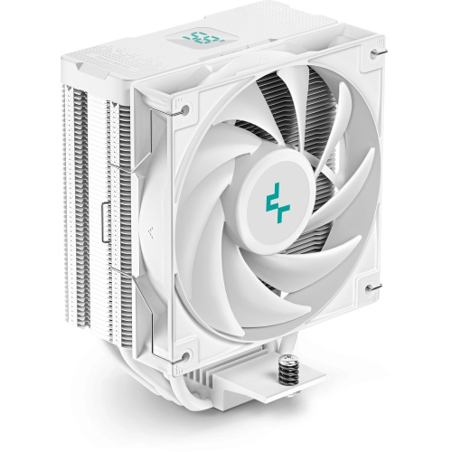Кулер DEEPCOOL AG400 Digital WH LGA1700/1200/115X/AM5/AM4 (9шт/кор, TDP 220W, PWM, Fan 120mm, 4 тепл. трубки, черный) RET