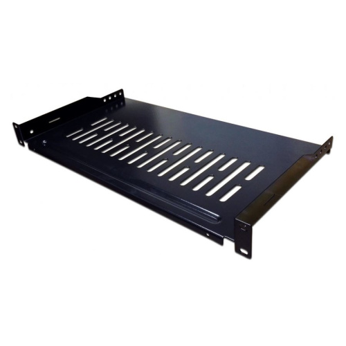 Полка стационарная Lanmaster TWT-CB-SFBF300-1U/18 1U нагр.:18кг. 19" 300мм черный (1шт)