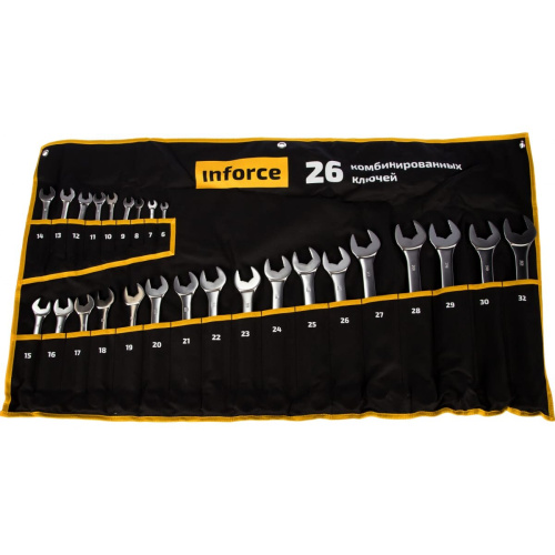 Набор ключей комбинированных Inforce Non-Slip (06-05-32) 26 предметов