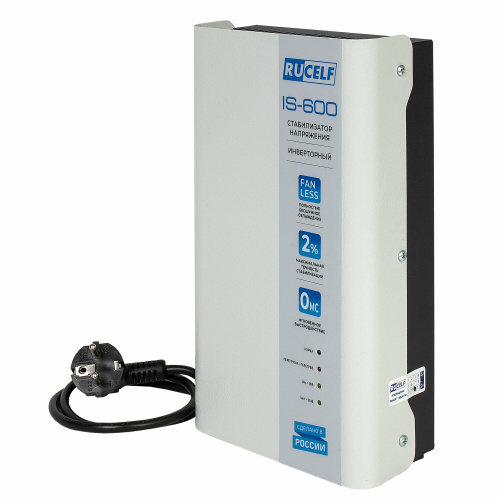 Стабилизатор напряжения Rucelf IS-600 белый