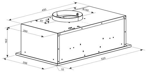 Вытяжка полновстраиваемая Оasis VM-52W белый