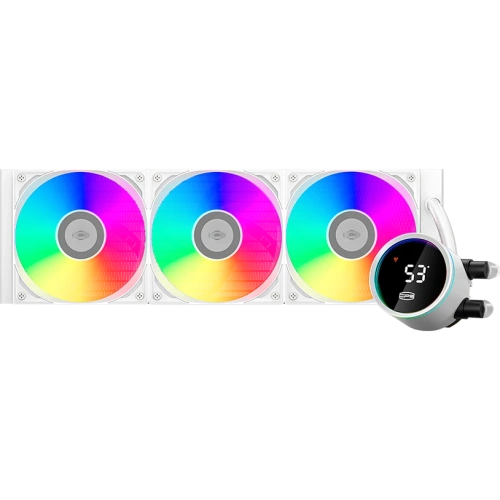 СВО PcCooler DA360 Pro ARGB Digital WH (300W, 360mm, LED temp., White, Fans 3x120mm, 75.8CFM, 33.7dBA, 2200RPM/ P)