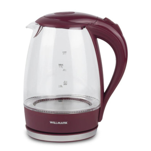 Чайник WILLMARK WEK-1708G Бордовый
