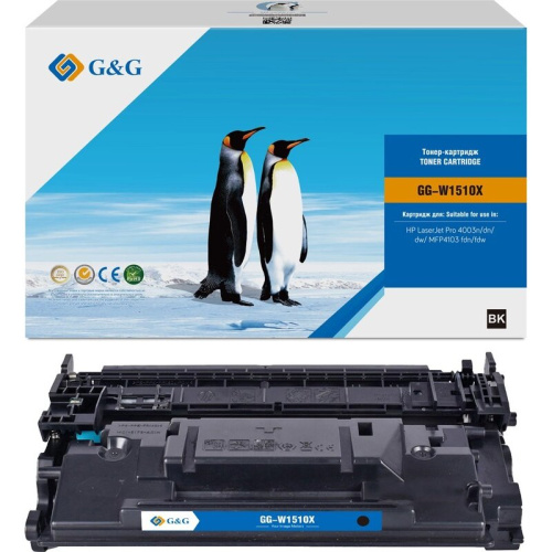 Картридж лазерный G&G GG-W1510X W1510X черный (9500стр) для HP LJ Pro 4003n/dn/dw/MFP4103 fdn/fdw