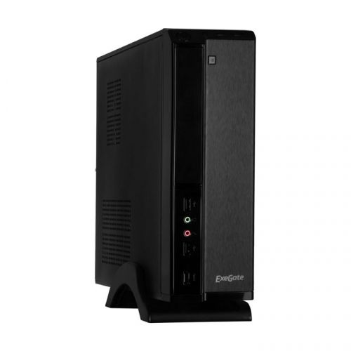 Корпус Exegate EX268691RUS Корпус MiniITX Exegate MI-207 Black, miniITX/mATX, M450, 80mm, 2xUSB, Audio
