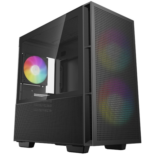 Корпус Deepcool CH360 black (R-CH360-BKAPE3-G-1) MiniTower (mATX, без БП, ARGB, USB3.2 Type-A + USB3.2 Type-C)