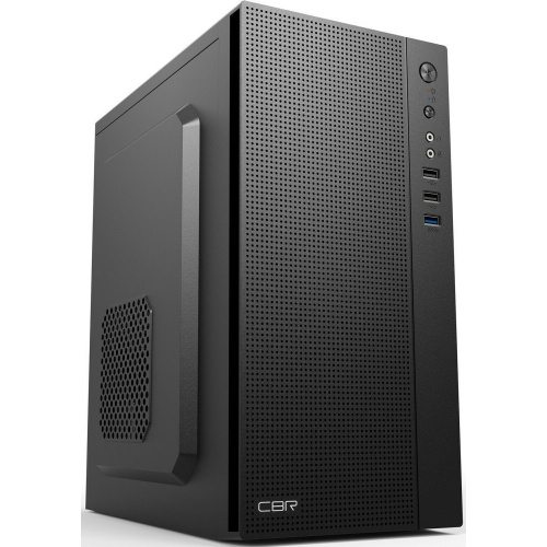 Корпус CBR PCC-MATX-MX12-WPSU mATX Minitower MX12, без БП, 1*USB 3.0, 2*USB 2.0, HD Audio+Mic, Black