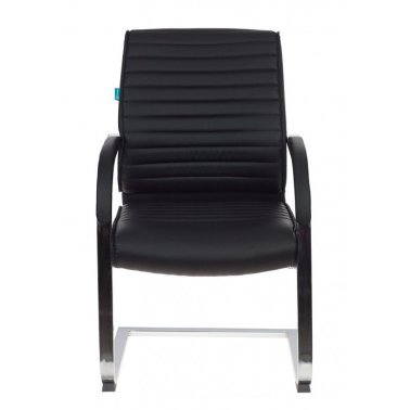 Кресло Бюрократ T-8010-LOW-V/BLACK на полозьях черный искусственная кожа