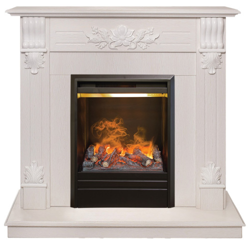 Электрокамин RealFlame Ottawa WT белое золото с очагом 3D Olympic