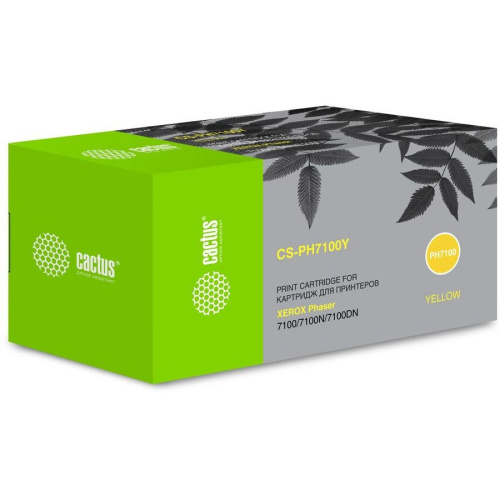 Тонер Картридж Cactus CS-PH7100Y (106R02608) желтый для Xerox Phaser 7100/7100N/7100DN (4500стр.)