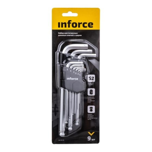 Набор ключей шестигранных Inforce 06-05-94 с шаром 9 шт