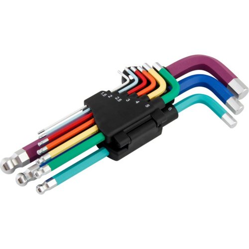 Набор ключей шестигранных NORGAU Colour N42CEL-009 (061001809) удлиненных , 9шт.