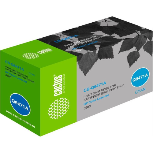 Картридж Cactus CS-Q6471A для принтеров HP Color LaserJet 3600 голубой 4000 стр.