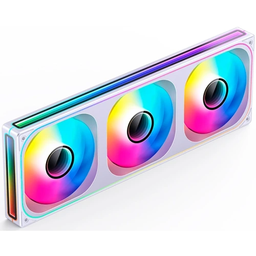 Вентилятор JONSBO ZB-360WR (3 in 1) 120х120х28мм Reverse (PWM, ARGB LED, 700-2400об/мин, белый) Retail
