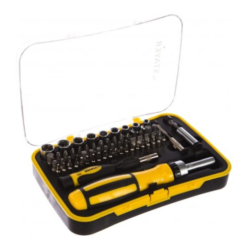 Отвертка STAYER 25310-H65 реверсивная с эргономичной ручкой, с насадками, 65 предм