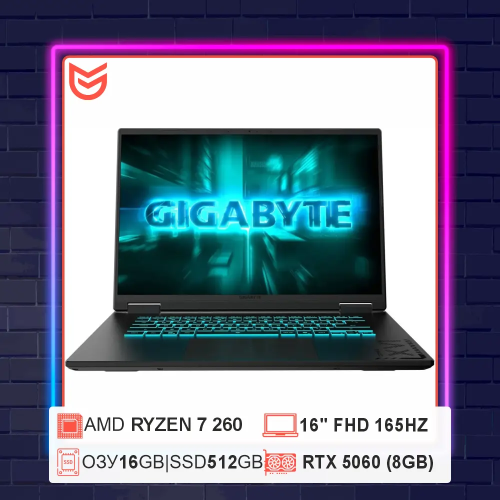 16" Gigabyte gaming A16 GA63H FH