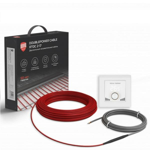 Комплект теплого пола Royal Thermo Doublepower Cable RTDC 2-17-100 с терморегулятором RTI-16