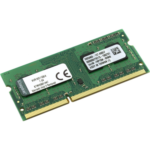 ОЗУ Kingston ValueRAM (KVR16S11S8/4) SO-DIMM DDR3-1600 4GB PC3-12800, CL11, 1.5V, retail