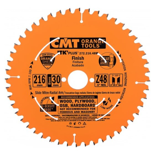 Диск пильный по дереву CMT 216x30x1,8/1,2 272.216.48M