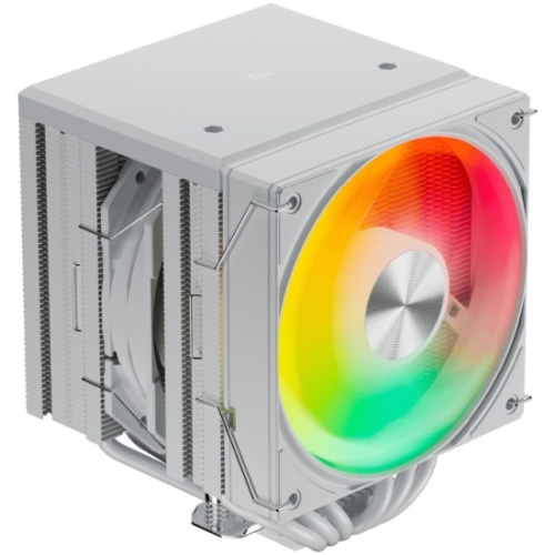 Кулер upHere UE2TC6 White ARGB / 6HPx6mm, 265W TDP, dual tower, 2x120mm ARGB fans, 600-1650RPM, 68 CFM, 25dBA