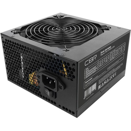 Блок питания CBR PSU-ATX600-12GM ATX 600W 80+ Bronze, APFC, 0.6mm, 20+4pin, 1*8-pin(4+4P), 2*6+2pin, 6*SATA, 4*IDE, 12cm fan, черный