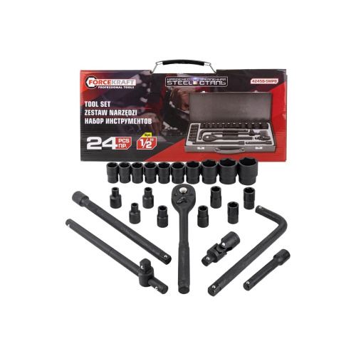 Набор инструментов Forcekraft FK-4245B-5MPB (57604) 24пр. 1/2" (6гр)