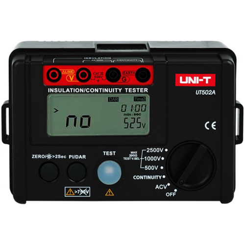 Тестер сопротивления изоляции UNI-T UT502A погружной 3МОм - 2 ГОм, до 2500В